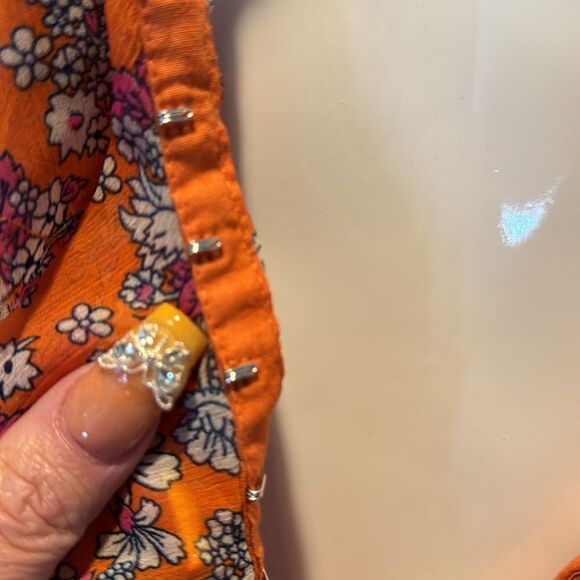 Free People Floral Sheer Nina Blouse - Picture 12 of 16